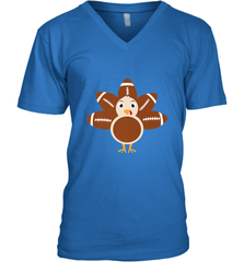 Funny Football Turkey Fall Thanksgiving Football Men's V-Neck Men's V-Neck - FordPhuMy
