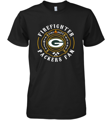 Green Bay Packers NFL Pro Line Green Firefighter Men's Premium T-Shirt Men's Premium T-Shirt / Black / XS Men's Premium T-Shirt - FordPhuMy