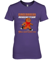 Christmas Gingerbread Man Cookie Gingerbread Running Team Women's Premium T-Shirt Women's Premium T-Shirt - FordPhuMy