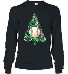 Christmas Tree Funny Cool Baseball Christmas Gifts Sports Long Sleeve T-Shirt