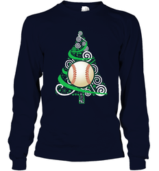 Christmas Tree Funny Cool Baseball Christmas Gifts Sports Long Sleeve T-Shirt