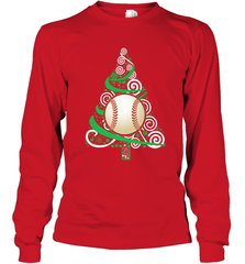 Christmas Tree Funny Cool Baseball Christmas Gifts Sports Long Sleeve T-Shirt Long Sleeve T-Shirt - FordPhuMy