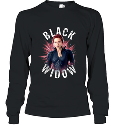 Avengers Endgame Black Widow Space Poster Graphic Long Sleeve T-Shirt