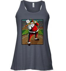 Baseball Santa Ugly Christmas Sports Graphic Print Design Women's Racerback Tank Women's Racerback Tank - FordPhuMy