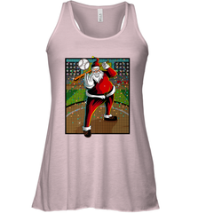 Baseball Santa Ugly Christmas Sports Graphic Print Design Women's Racerback Tank Women's Racerback Tank - FordPhuMy