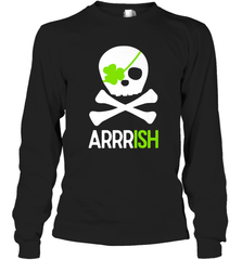 St. Patricks Day Irish Pirate Skull and Cross bones Long Sleeve T-Shirt Long Sleeve T-Shirt - FordPhuMy