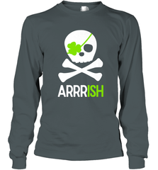 St. Patricks Day Irish Pirate Skull and Cross bones Long Sleeve T-Shirt Long Sleeve T-Shirt - FordPhuMy
