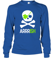St. Patricks Day Irish Pirate Skull and Cross bones Long Sleeve T-Shirt Long Sleeve T-Shirt - FordPhuMy