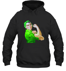 Rosie The Riveter St Patricks Day Hooded Sweatshirt
