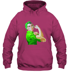 Rosie The Riveter St Patricks Day Hooded Sweatshirt Hooded Sweatshirt - FordPhuMy