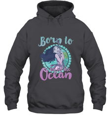 Disney Moana Born To Be In The Ocean Painted Hooded Sweatshirt Hooded Sweatshirt - FordPhuMy