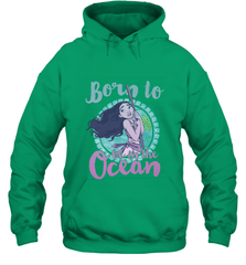 Disney Moana Born To Be In The Ocean Painted Hooded Sweatshirt Hooded Sweatshirt - FordPhuMy