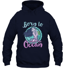Disney Moana Born To Be In The Ocean Painted Hooded Sweatshirt Hooded Sweatshirt - FordPhuMy