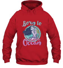 Disney Moana Born To Be In The Ocean Painted Hooded Sweatshirt Hooded Sweatshirt - FordPhuMy