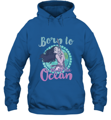 Disney Moana Born To Be In The Ocean Painted Hooded Sweatshirt Hooded Sweatshirt - FordPhuMy