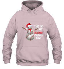 Baseball Snowman Christmas This is my Christmas Pajama Hooded Sweatshirt Hooded Sweatshirt - FordPhuMy