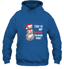 Baseball Snowman Christmas This is my Christmas Pajama Hooded Sweatshirt Hooded Sweatshirt - FordPhuMy
