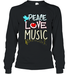 Peace Love Music Hippie Hipster Festival Long Sleeve T-Shirt