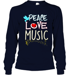 Peace Love Music Hippie Hipster Festival Long Sleeve T-Shirt