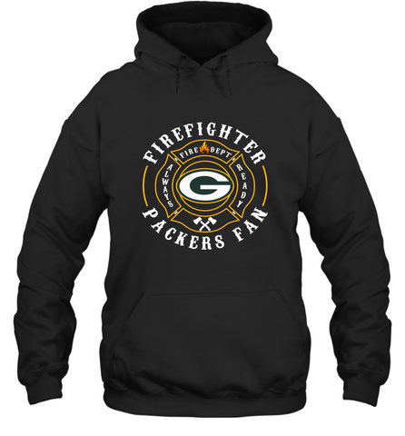 Green Bay Packers NFL Pro Line Green Firefighter Hooded Sweatshirt Hooded Sweatshirt / Black / S Hooded Sweatshirt - FordPhuMy