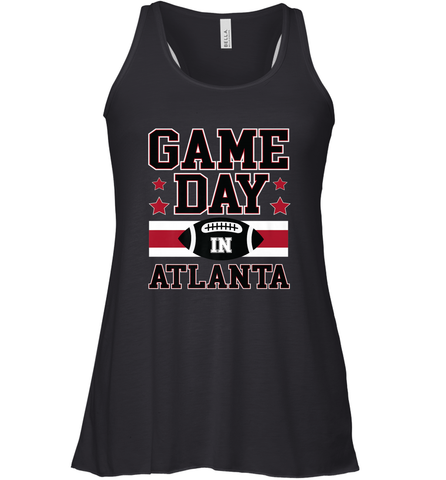 NFL Atlanta Game Day Football Home Team Colors Women Girl Gift Women's Racerback Tank Women's Racerback Tank / Black / XS Women's Racerback Tank - FordPhuMy