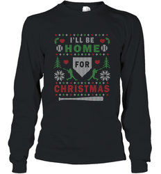 Premium Baseball Ugly Christmas Sweater Pattern Long Sleeve T-Shirt