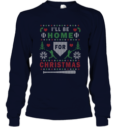 Premium Baseball Ugly Christmas Sweater Pattern Long Sleeve T-Shirt
