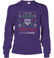Premium Baseball Ugly Christmas Sweater Pattern Long Sleeve T-Shirt Long Sleeve T-Shirt - FordPhuMy