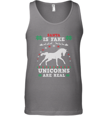 Santa Is Fake Unicorns Are Real Cute Ugly Christmas Sweater Men's Tank Top Men's Tank Top - FordPhuMy