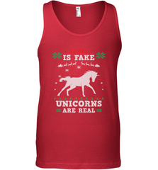 Santa Is Fake Unicorns Are Real Cute Ugly Christmas Sweater Men's Tank Top Men's Tank Top - FordPhuMy