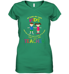 They Call Me Teacher School Kids Fun Appreciation Women's V-Neck T-Shirt Women's V-Neck T-Shirt - FordPhuMy