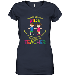 They Call Me Teacher School Kids Fun Appreciation Women's V-Neck T-Shirt