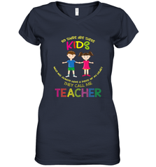 They Call Me Teacher School Kids Fun Appreciation Women's V-Neck T-Shirt Women's V-Neck T-Shirt - FordPhuMy