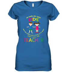 They Call Me Teacher School Kids Fun Appreciation Women's V-Neck T-Shirt Women's V-Neck T-Shirt - FordPhuMy