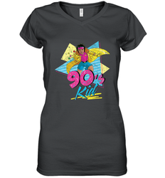 Marvel X Men Jubilee 90s Kid Neon Retro Women's V-Neck T-Shirt