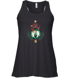 NBA Boston Celtics Logo merry Christmas gilf Women's Racerback Tank