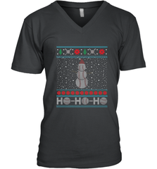 Christmas Baseball Snowman Ugly Christmas Xmas Men's V-Neck Men's V-Neck - FordPhuMy