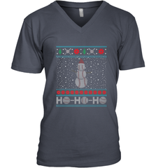 Christmas Baseball Snowman Ugly Christmas Xmas Men's V-Neck Men's V-Neck - FordPhuMy