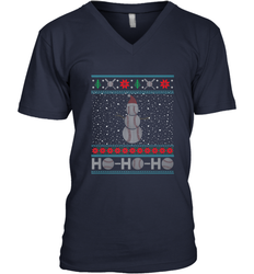 Christmas Baseball Snowman Ugly Christmas Xmas Men's V-Neck