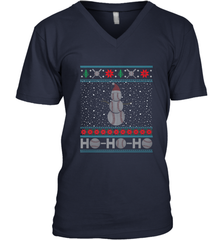 Christmas Baseball Snowman Ugly Christmas Xmas Men's V-Neck Men's V-Neck - FordPhuMy
