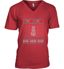 Christmas Baseball Snowman Ugly Christmas Xmas Men's V-Neck Men's V-Neck - FordPhuMy