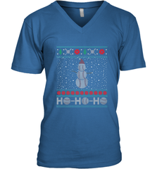 Christmas Baseball Snowman Ugly Christmas Xmas Men's V-Neck Men's V-Neck - FordPhuMy