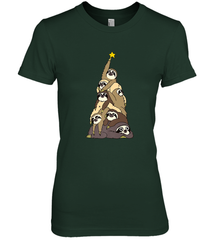 Merry Christmas Merry Slothmas Sloth Christmas Tree Xmas Women's Premium T-Shirt Women's Premium T-Shirt - FordPhuMy