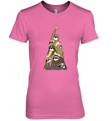 Merry Christmas Merry Slothmas Sloth Christmas Tree Xmas Women's Premium T-Shirt Women's Premium T-Shirt - FordPhuMy