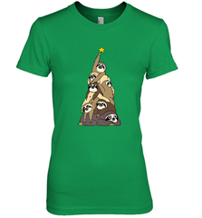 Merry Christmas Merry Slothmas Sloth Christmas Tree Xmas Women's Premium T-Shirt Women's Premium T-Shirt - FordPhuMy