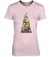 Merry Christmas Merry Slothmas Sloth Christmas Tree Xmas Women's Premium T-Shirt Women's Premium T-Shirt - FordPhuMy