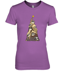 Merry Christmas Merry Slothmas Sloth Christmas Tree Xmas Women's Premium T-Shirt Women's Premium T-Shirt - FordPhuMy