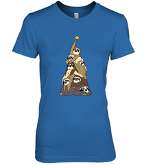 Merry Christmas Merry Slothmas Sloth Christmas Tree Xmas Women's Premium T-Shirt Women's Premium T-Shirt - FordPhuMy