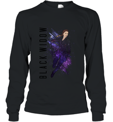 Avengers Endgame Black Widow Galaxy Painted Long Sleeve T-Shirt