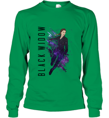 Avengers Endgame Black Widow Galaxy Painted Long Sleeve T-Shirt Long Sleeve T-Shirt - FordPhuMy